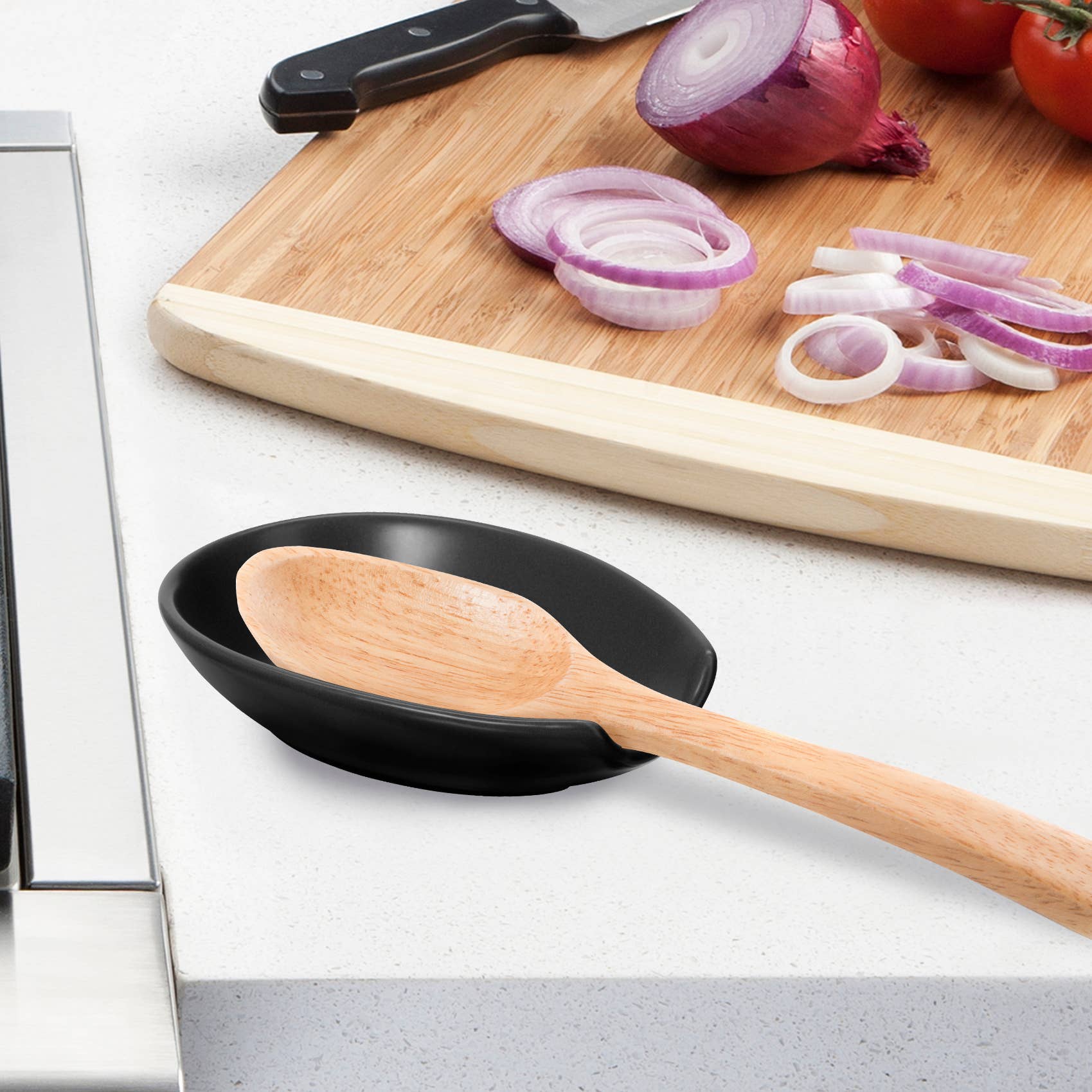 Oggi - Wholesale Spoon Rest - Spoon Rest - Spooner Ceramic (5.25" x 3.5")10