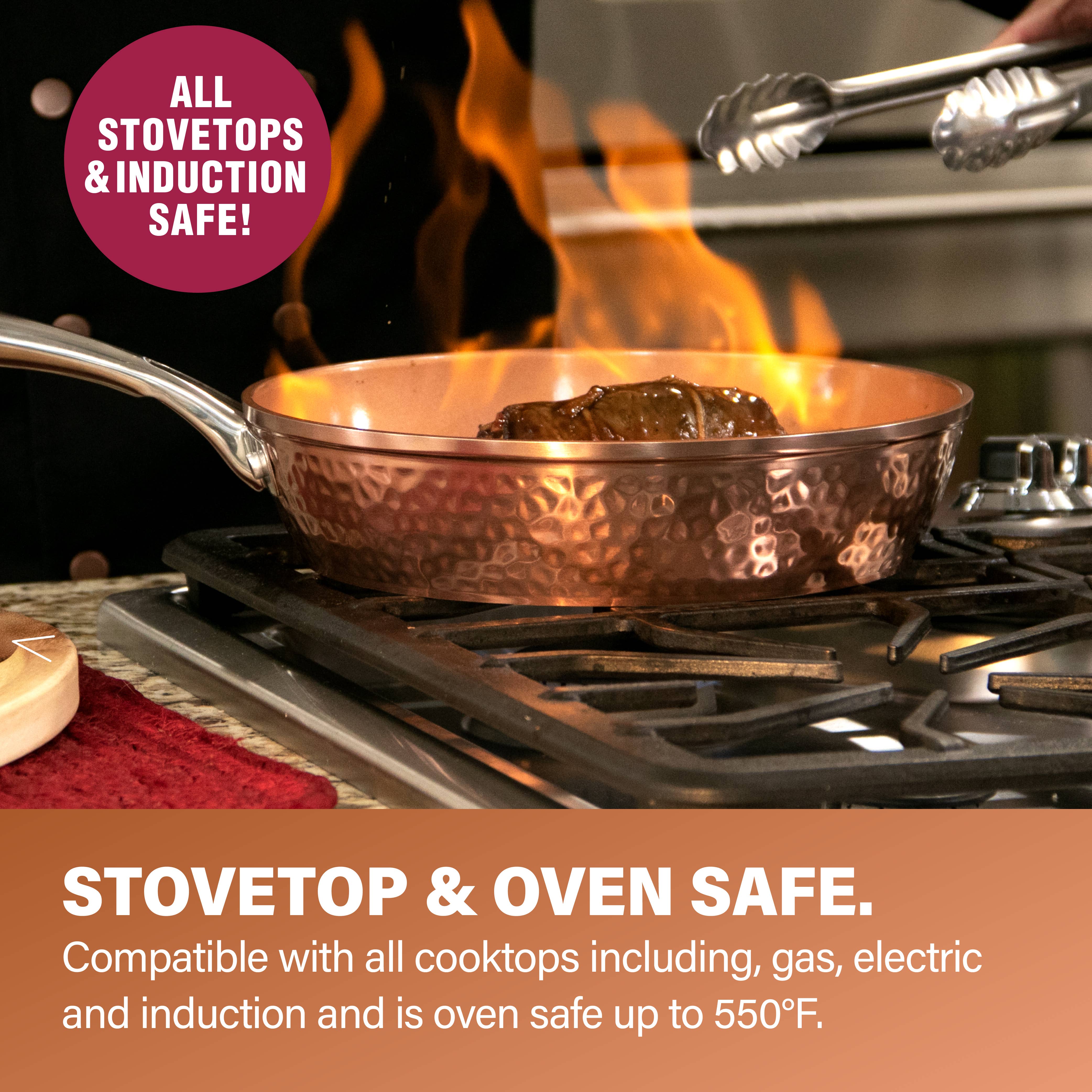 Gotham Steel/Granitestone - Wholesale Cookware Set - Gotham Steel Hammered Copper 20-Piece Cookware, Bakeware Set7