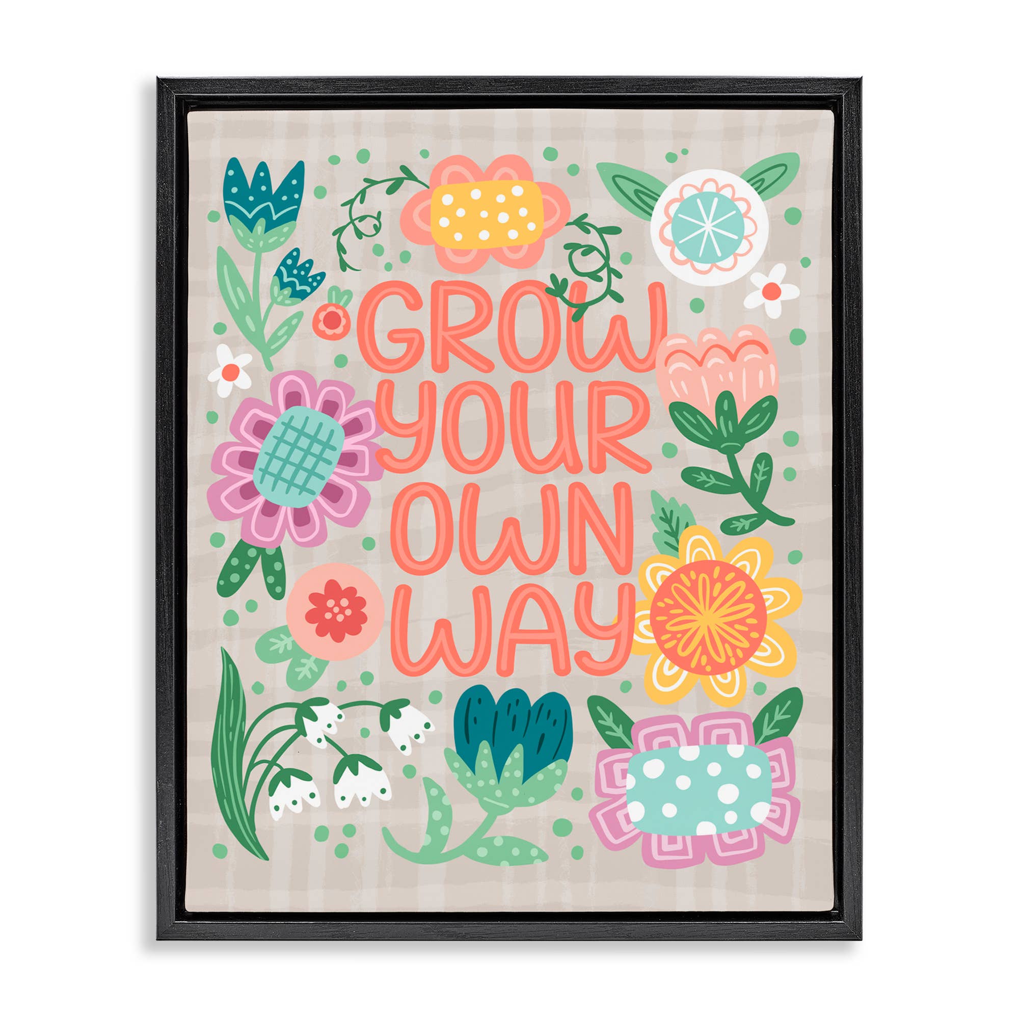 Stupell Industries - Wholesale Wall Sign - Grow Own Way Spring Plaid - Framed Wall Art22