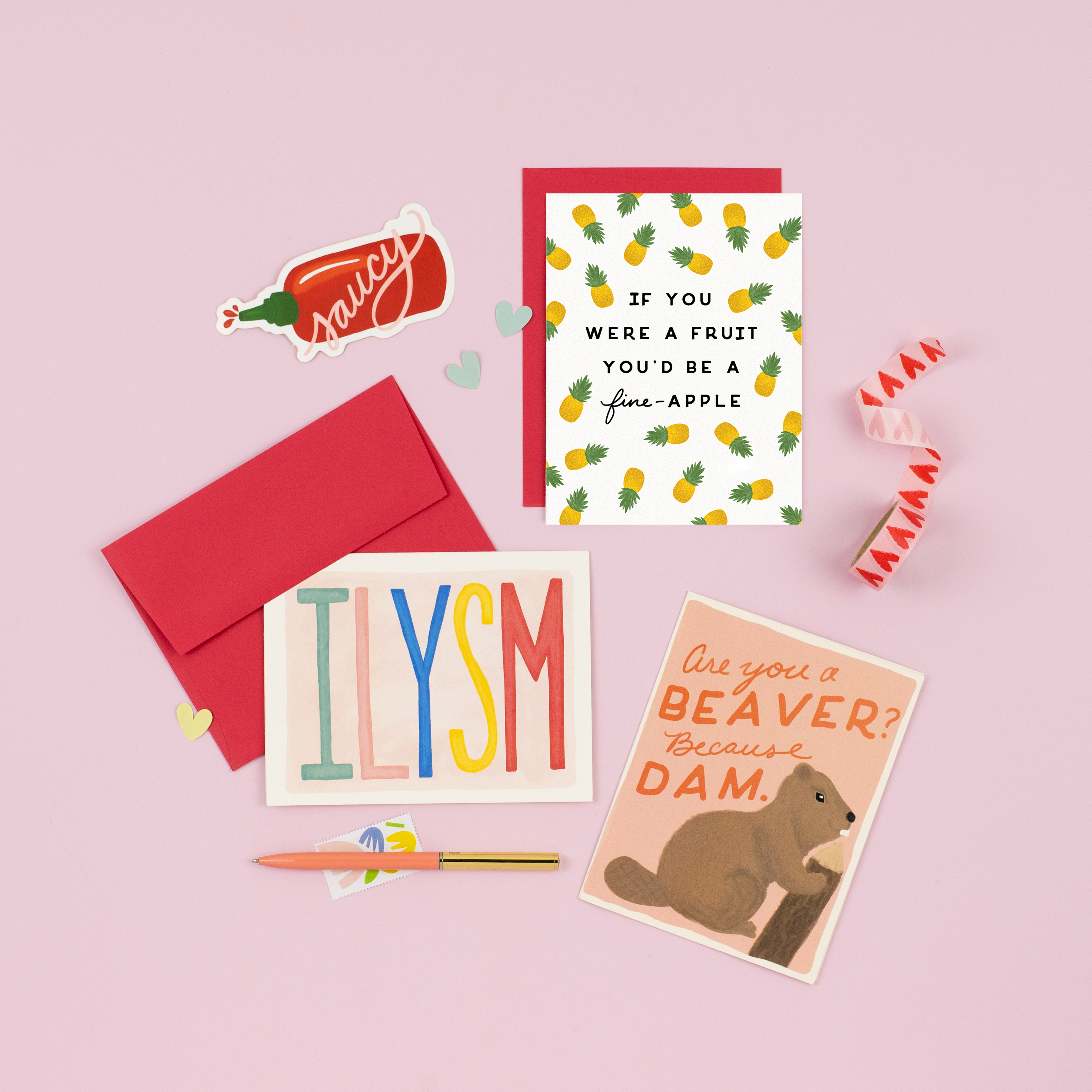 Slightly Stationery - Wholesale Liefdeskaartje - Fine Apple | Punny Love Card1