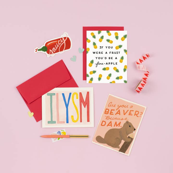 Slightly Stationery - Wholesale Liefdeskaartje - Fine Apple | Punny Love Card1