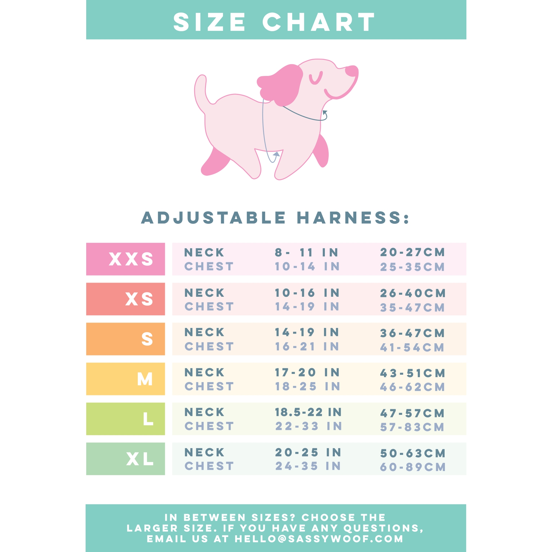 SASSY WOOF – wholesale Dog Harness – 'Blumond' Adjustable Dog Harness