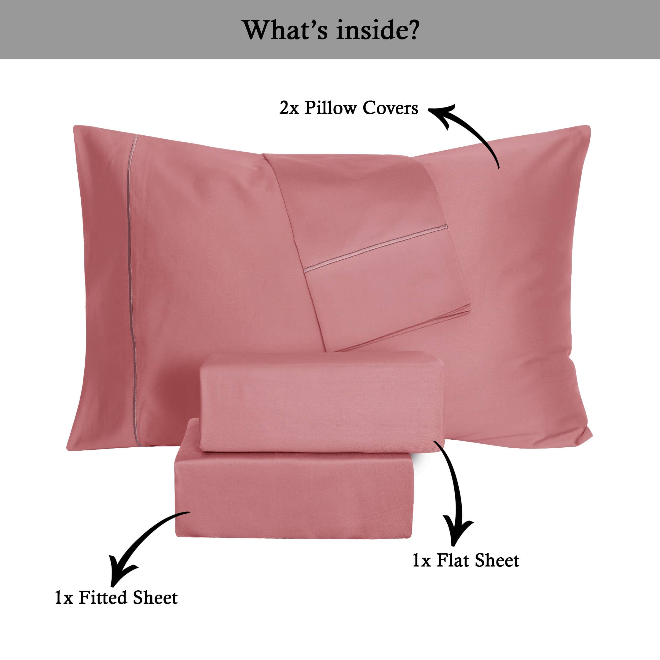 Cottonpassion_US – Conjunto de lençóis por atacado – Jogo de lençol em algodão cetim 400 fios com bordado - 4 peças60