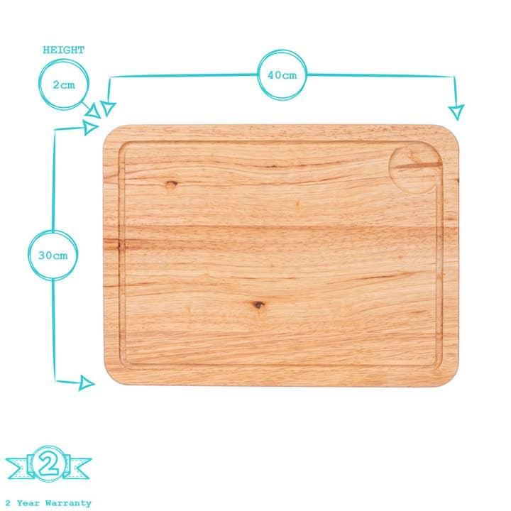 Rinkit Ltd - Venta al por mayor Tablas de cortar - Tabla de cortar rectangular de madera de 40 cm x 30 cm, de Argon Tab5
