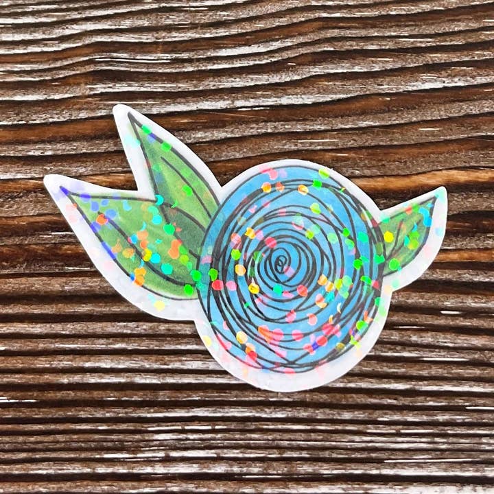 Blue Watercolor Flower, Die Cut Vinyl Sticker, , Boho Fun, Water Resistant |Sticker or Magnet for wholesale by Handmade by Marlayna
