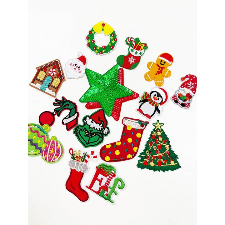 Christmas Theme DIY Iron On Patches for wholesale by Love and Repeat