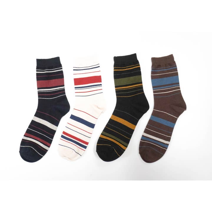 Comfortarians - Venta al por mayor Calcetines - Hombre - Calcetines a media pierna de algodón a rayas informales para hombre | Diario | Oficina