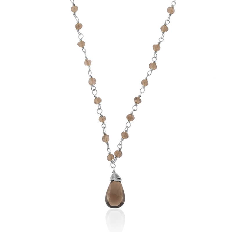 Buganto - Wholesale Pendant/Charm Necklace - Mineral necklace - 38+2cm - ruthenium plated - pyrite0