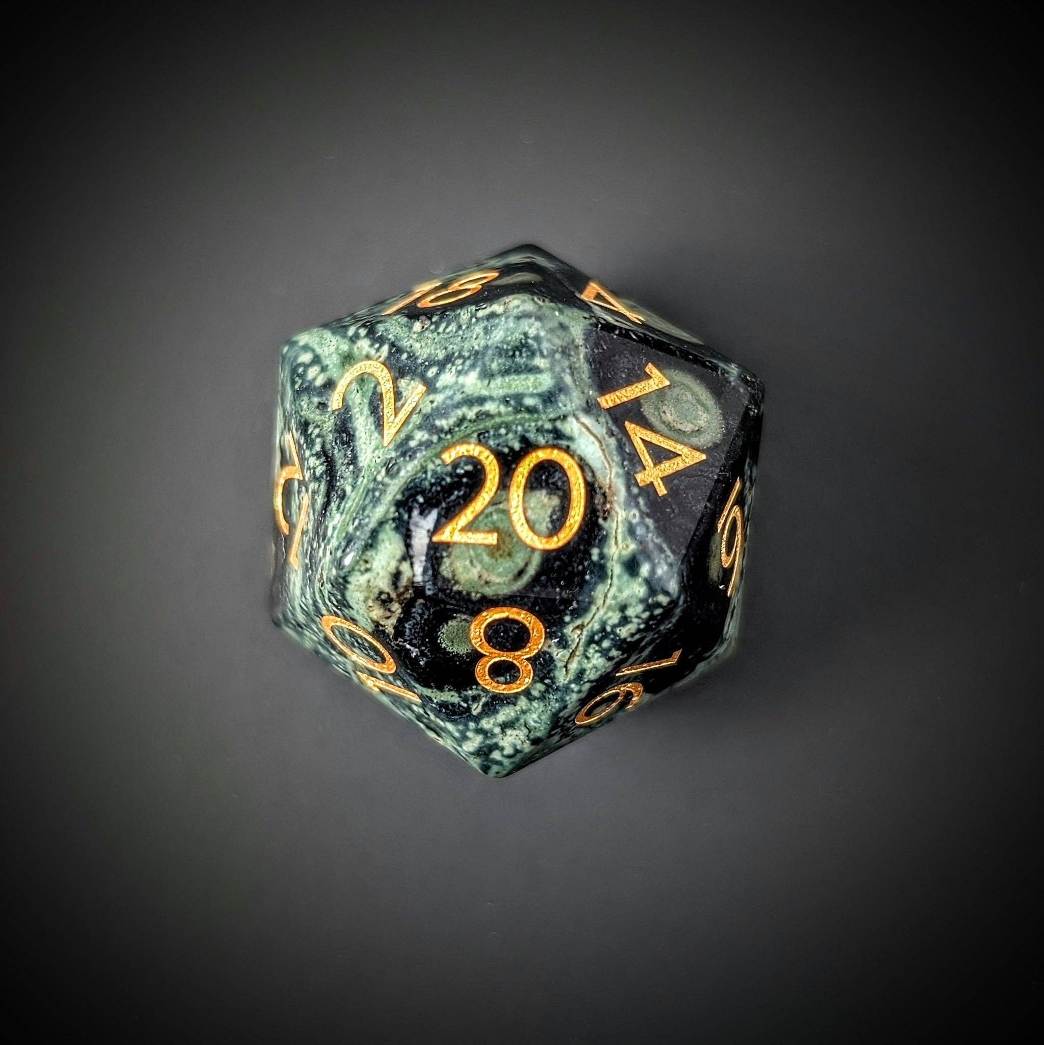 EBONWOOD - Wholesale Dice - Kambaba Jasper - 7 Piece Polyhedral Gemstone Dice Set1