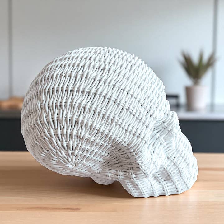 Gia Roma - Wholesale Decorative Figurine - Resin Skull Statue Rattan Halloween Gothic Home Decor Unique46