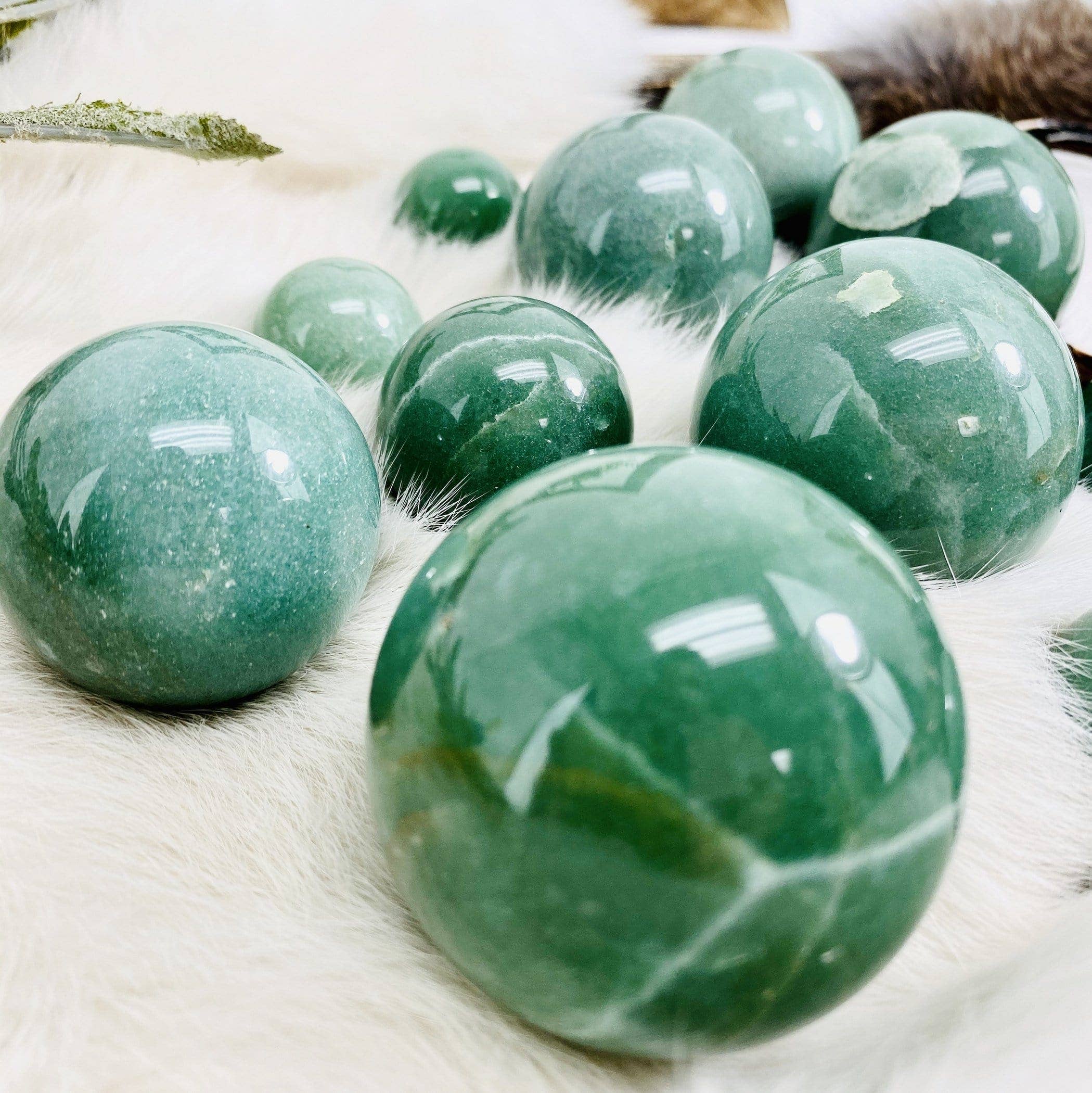 Rock Paradise - Wholesale Spiritual Stone/Crystal - Green Aventurine Polished Crystal Spheres - By Weight5