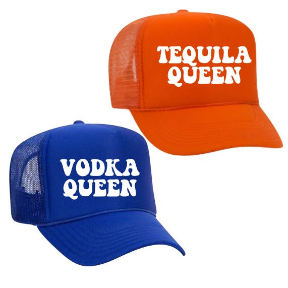 Vodka Tequila Queen hat summer spring Crew party Trucker for wholesale by The Candy Collections