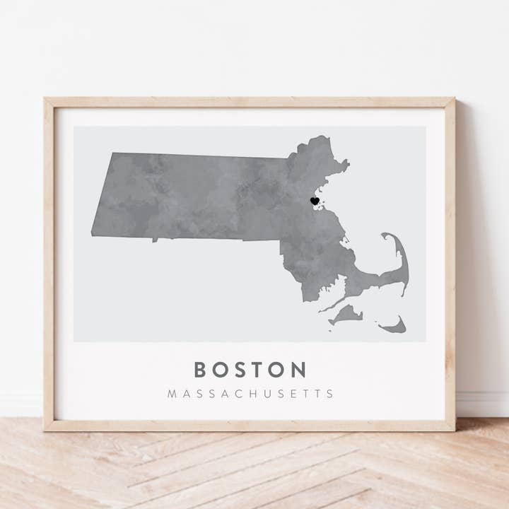 Boston, Massachusetts Map for wholesale by Backstory Map Co.