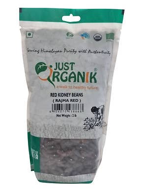 Haricots rouges de l'Himalaya biologiques, rouge Rajma 2 lb pour la vente par Just Organik
