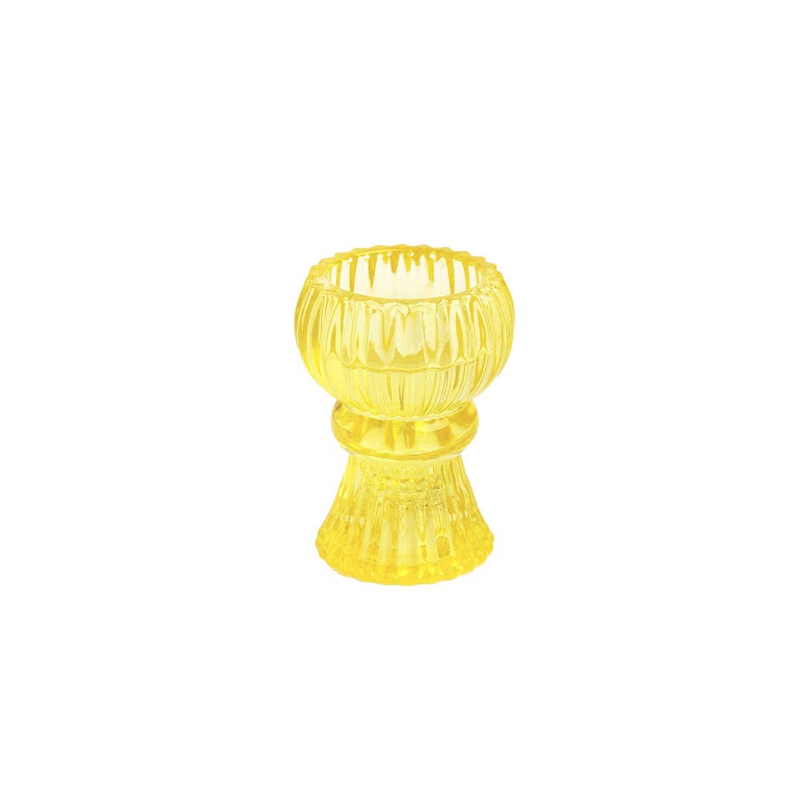 Talking Tables EU - Wholesale Candle Holder - Small Yellow Glass Candle Holder | Home Décor |2