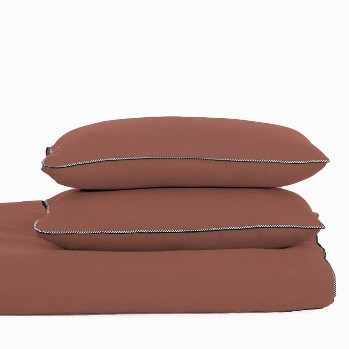 Live Linen Inc. – wholesale Påslakan – Linné Monokrom Spets Påslakan-Kanelbrun