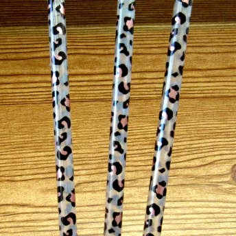 Scratch Decor - Wholesale Drinking Straw - Clear Cheetah Straw Collection1