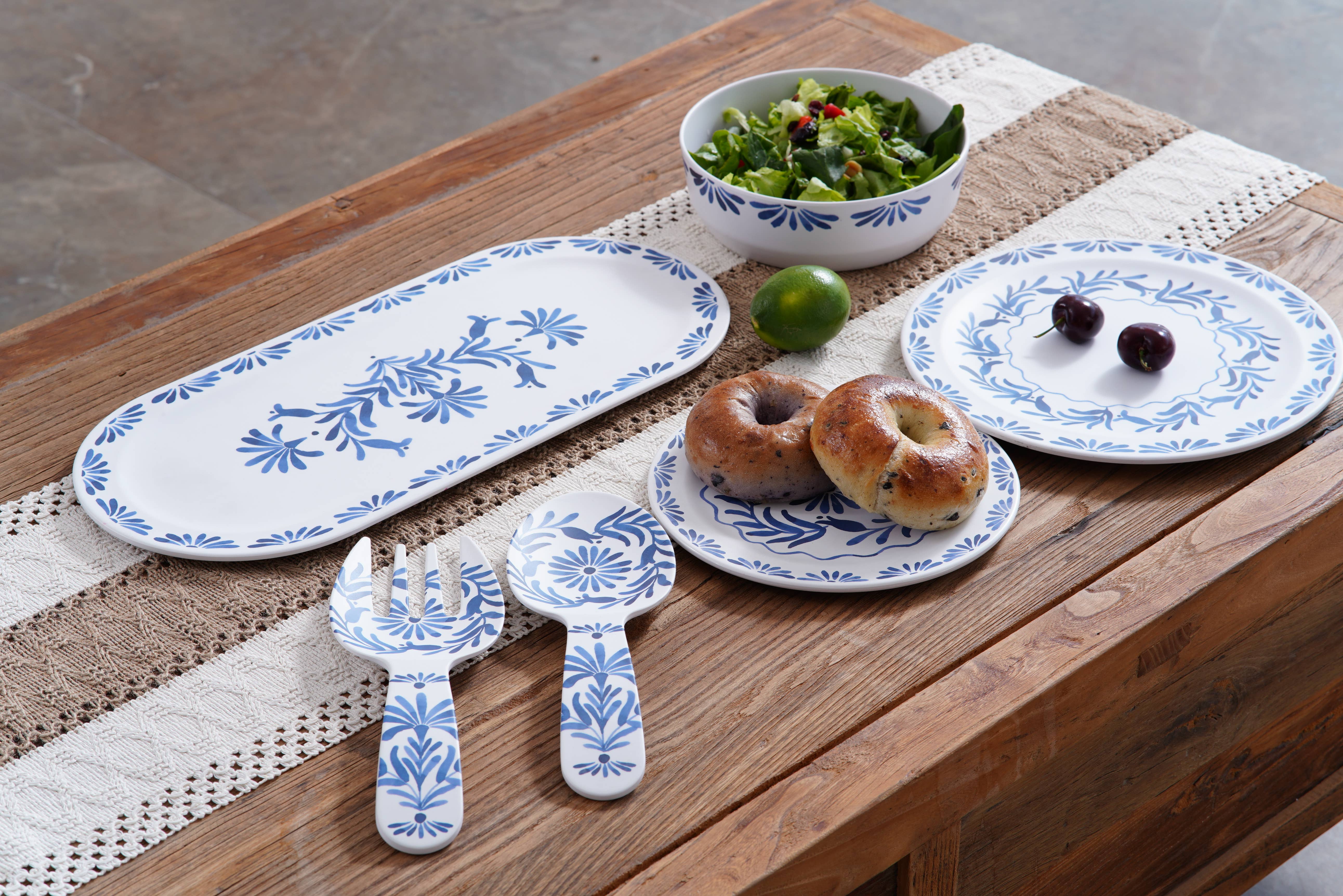 Abode Homewares by TarHong - Wholesale Tableware set - Azul Blue White Melamine BPA Free Dinnerware Collection4