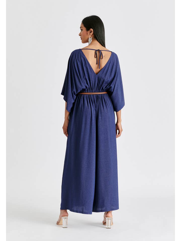 Paisie - Wholesale Jumpsuit - Women's - Sparkled Wide Leg Jumpsuit with Belt4
