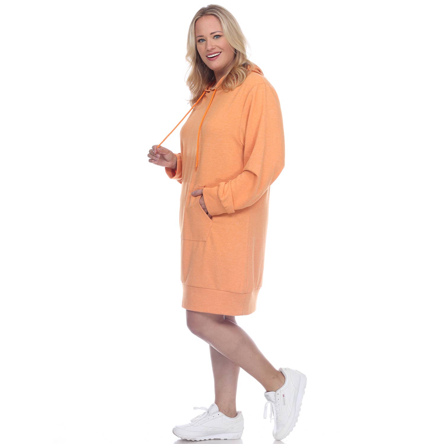 WHITE MARK – wholesale Dress – Women's – Plus Size Hoodie Sweatshirt Dress18