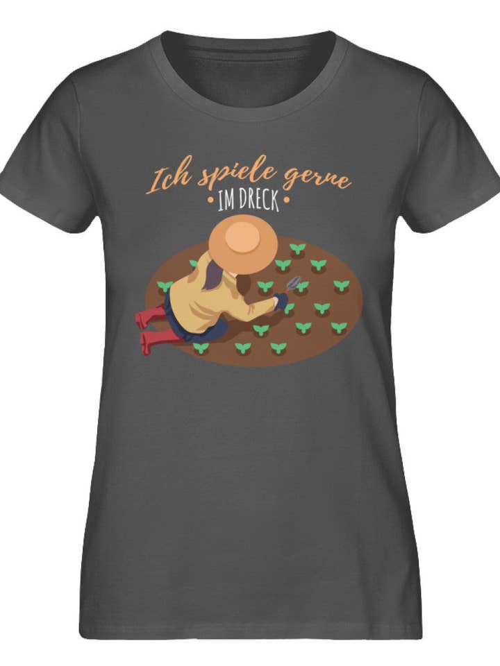 Spiele gerne im Dreck - Damen Premium Bio Shirt für den Großhandel von GARTENFAN