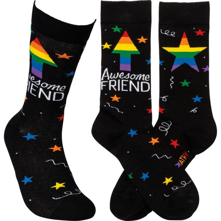 Awesome Friend Stars Socks for wholesale by Primitives by Kathy