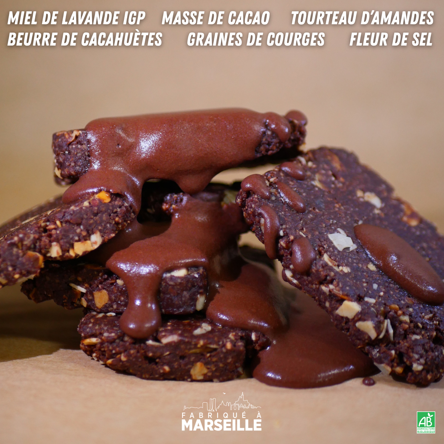 bAAM! - Wholesale Snack Bar - Organic protein bar (40g) - CHOCOLATE 💜3