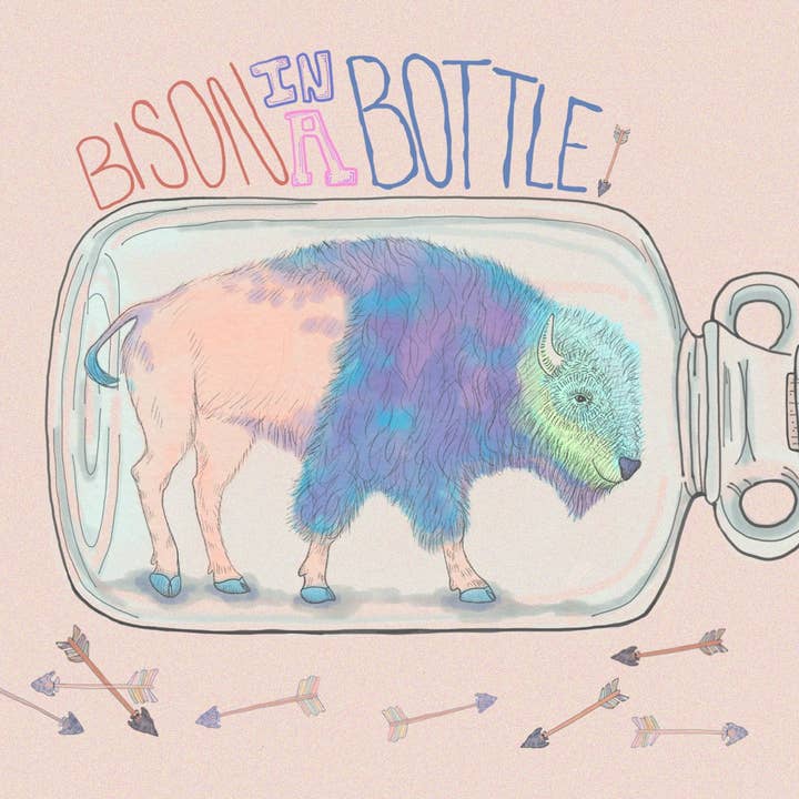 Golden Grove Paper - Wholesale Art Print - Bison in a Bottle 8x10 Print1
