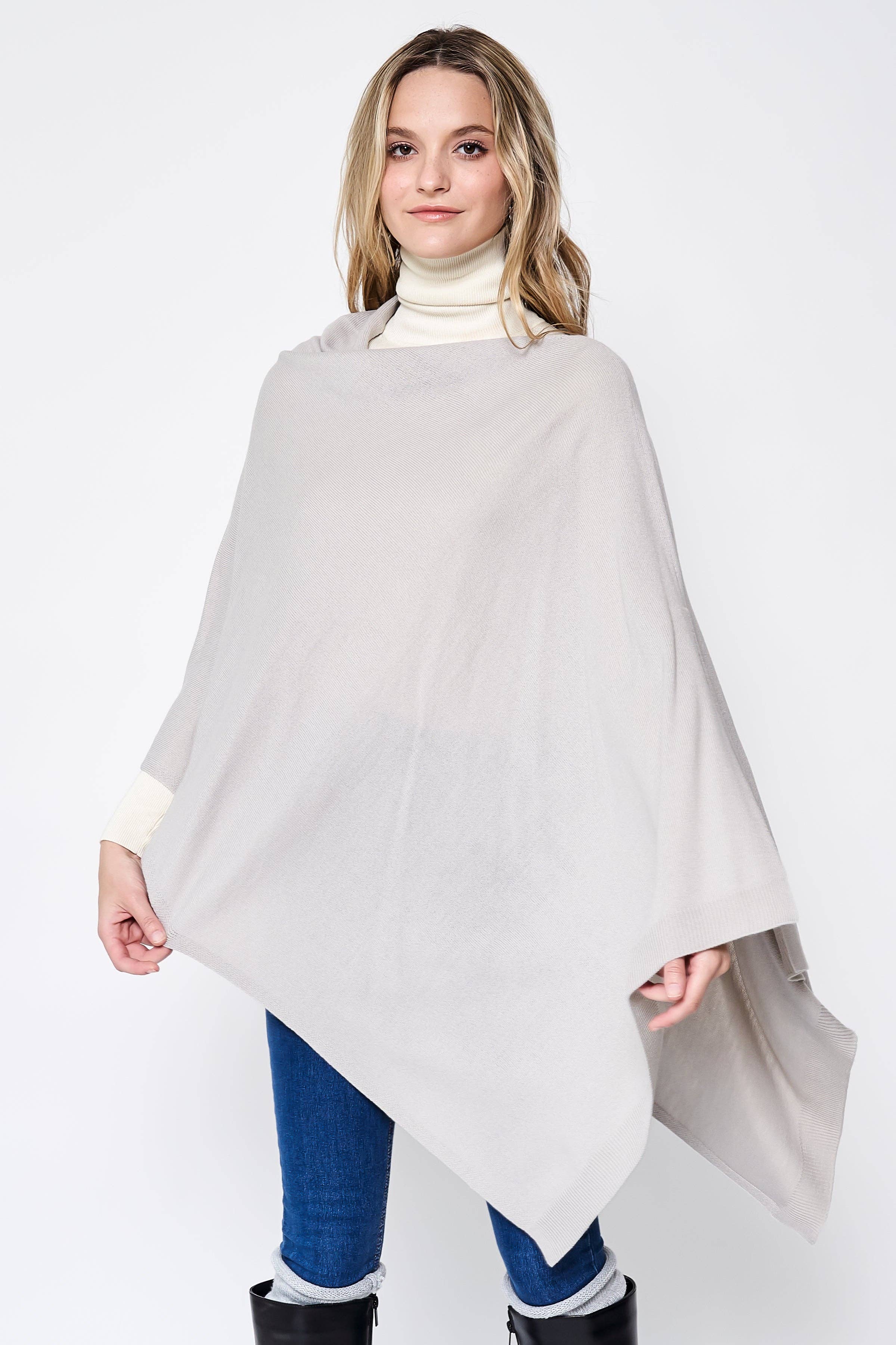 Do Everything In Love® - Wholesale Poncho - Women's - Solid Scarf Poncho16