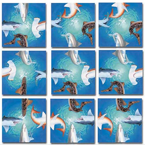 Carrés Mélangés de Requins pour la vente par Scramble Squares®