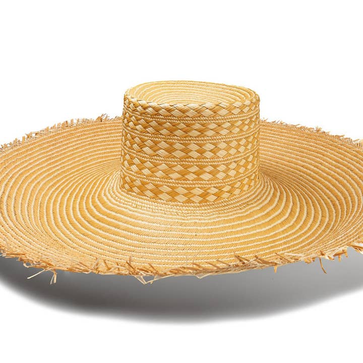 Oasis Sand Wide Brim Panama for wholesale by Pachacuti
