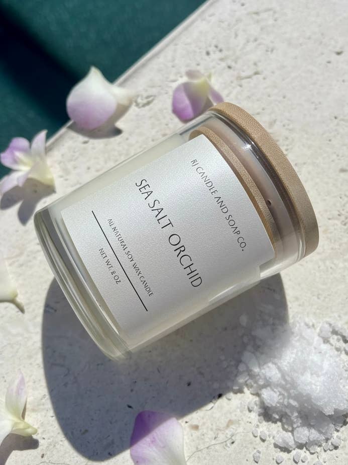 Sea Salt Orchid - Soy Wax Candle for wholesale by RJ Candle and Soap Co.