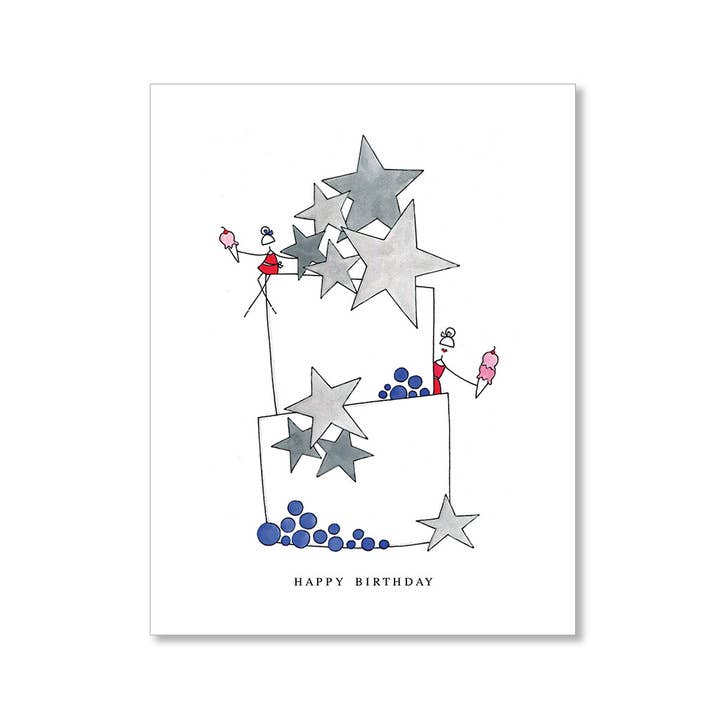 „BLÅBÆR KAGE“ FØDSELSDAGSKORT for engroshandel hos LO in LONDON®