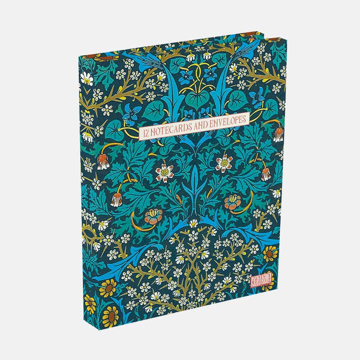 Notecard Wallet - William Morris - Blackthorn A for wholesale by The Gifted Stationery Company