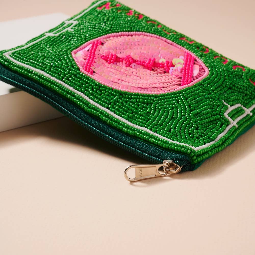 Green Small Beaded Coin Pouch for wholesale on Faire2