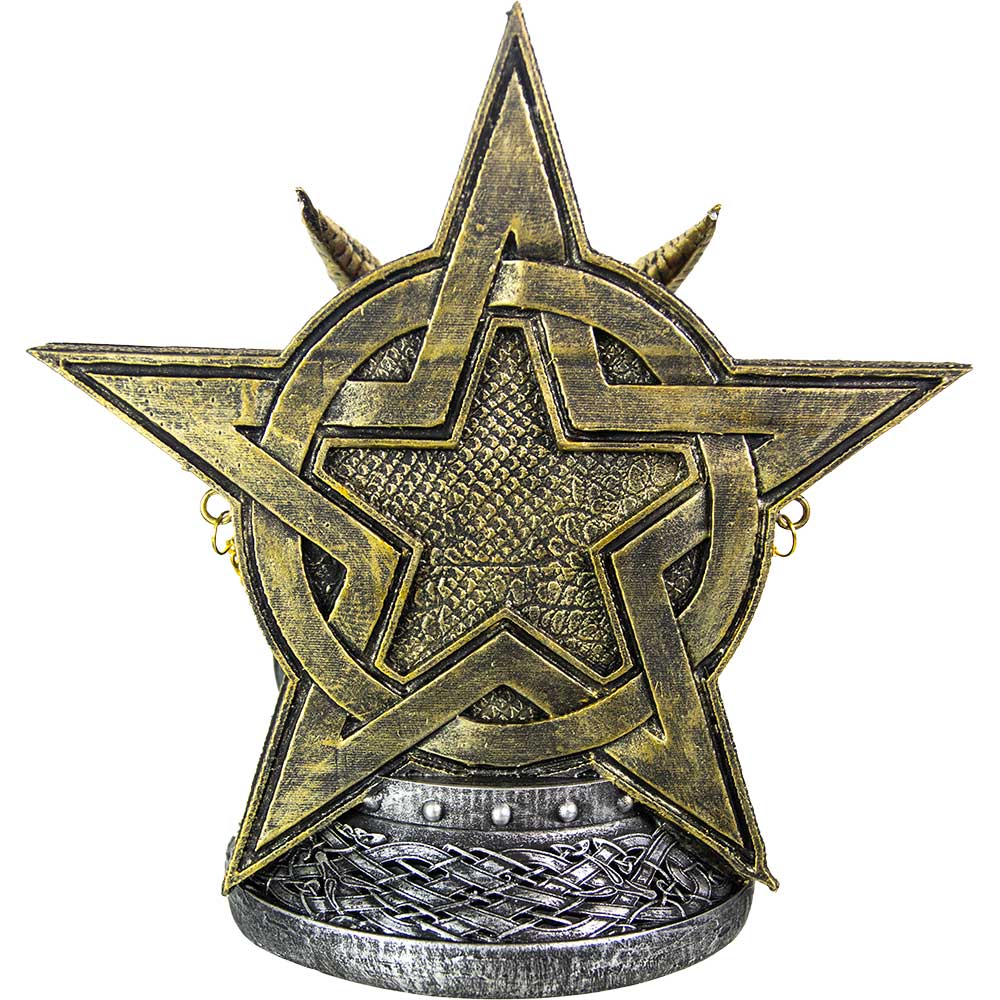 Kheops International - Wholesale Incense Holder - Polyresin Backflow Incense Burner-Dragon Head Pentacle & Gem2