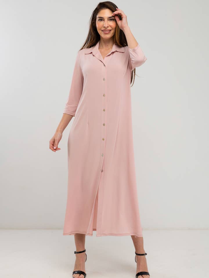 Long plain shirt dress for wholesale by Julie d orleac