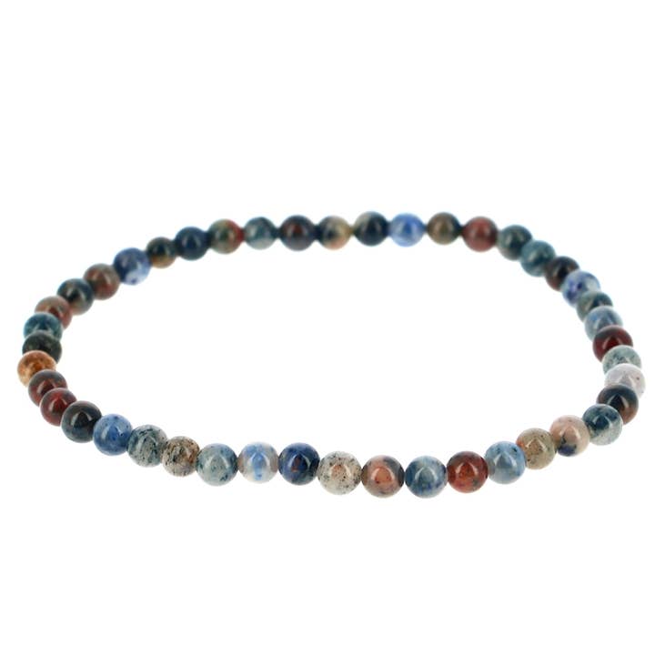 Sunset Dumortierite EXTRA Bead Bracelet 4 mm for wholesale by Artisans de Madagascar