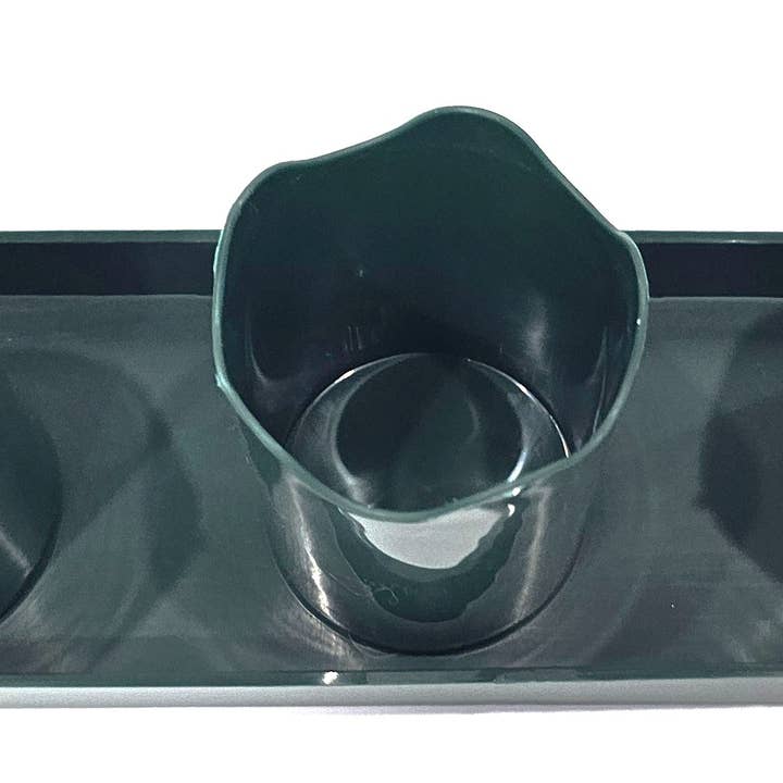 Austin Planter - Wholesale Plant Pot - Wavy 2-inch APW Flower 3-Pots with 1-Rectangle Saucer1