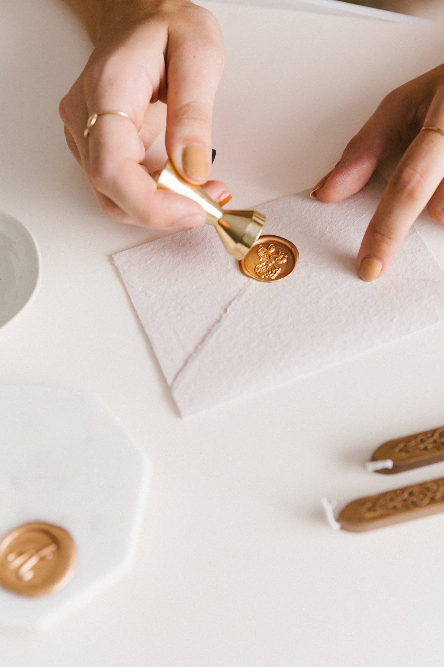 Written Word Calligraphy - Wholesale Rubber/Decorative Stamp - Garden Rose Wax Seal2