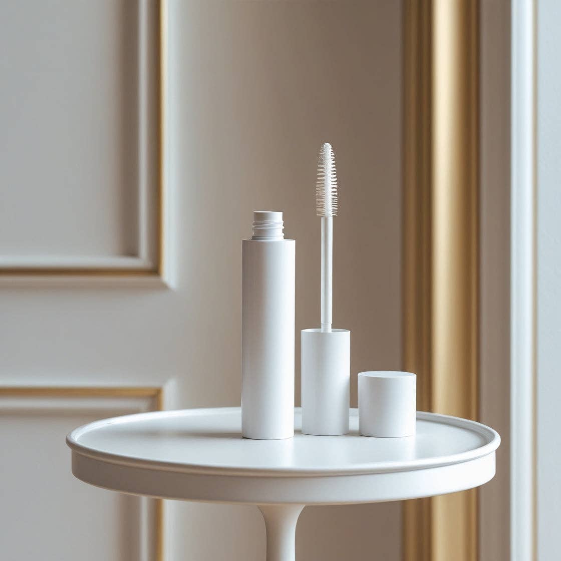 White Sample: Biodegradable Mascara Tube. for wholesale on Faire0