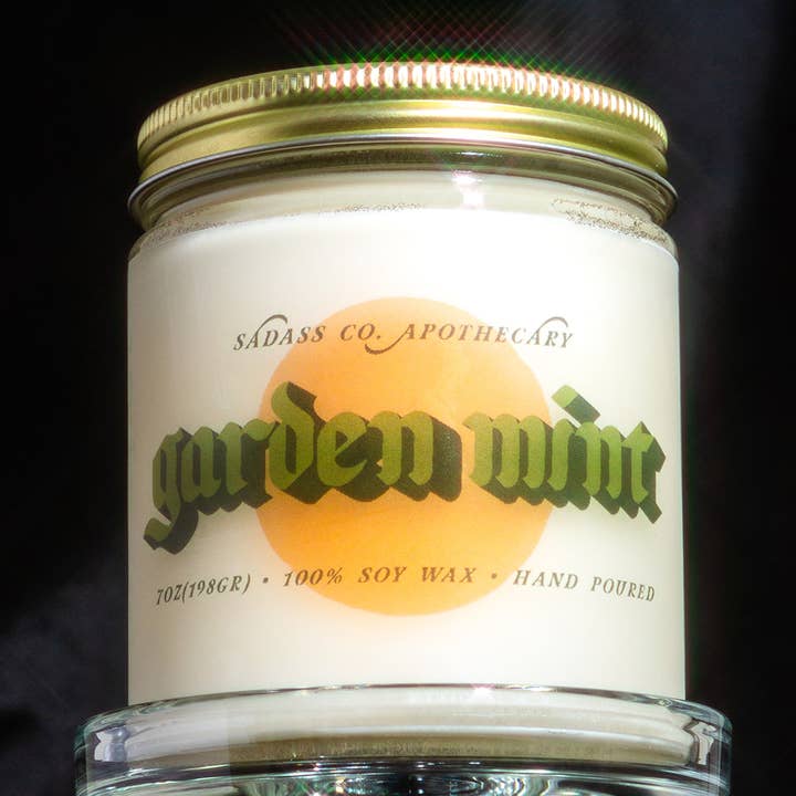 Garden Mint - Bougie au soja de 7 oz pour la vente par Sadass Co.