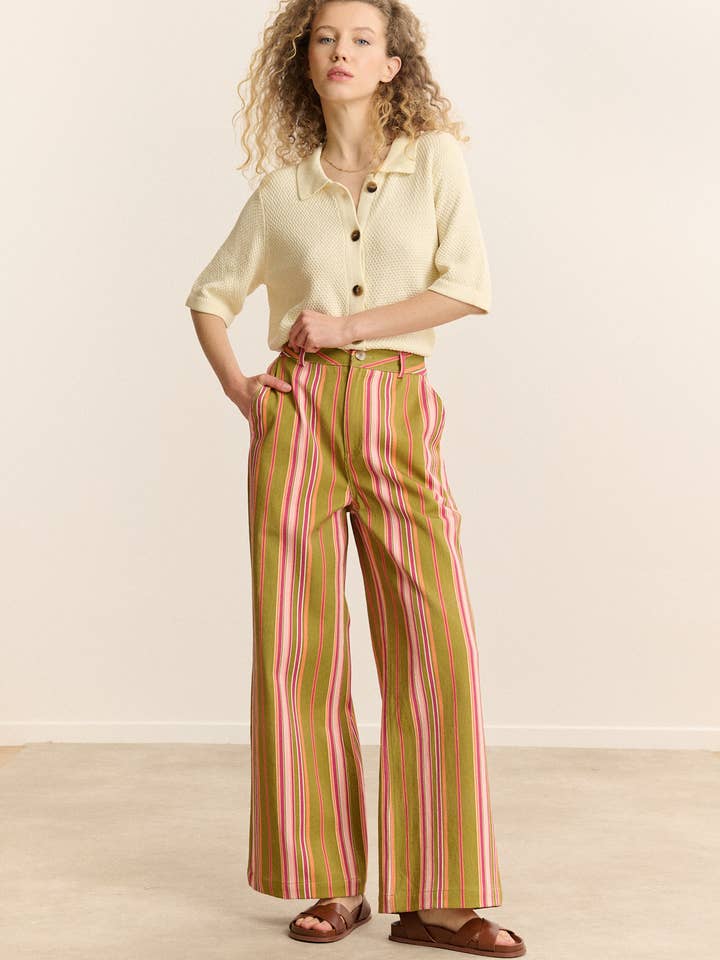 Striped pants - VICTORINE for wholesale by Garance Paris