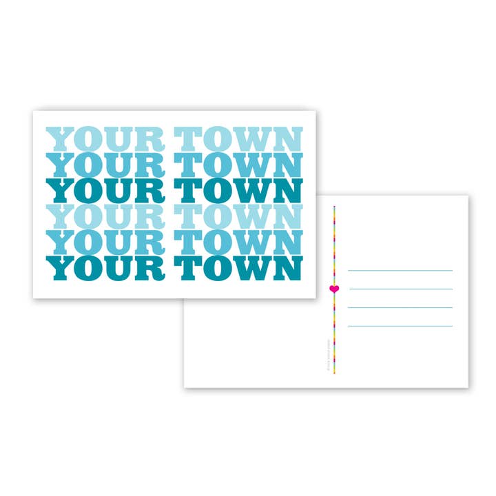 Rock Scissor Paper - Wholesale Postcard - Personalized City Postcard - Supergraphics repeat name drop5