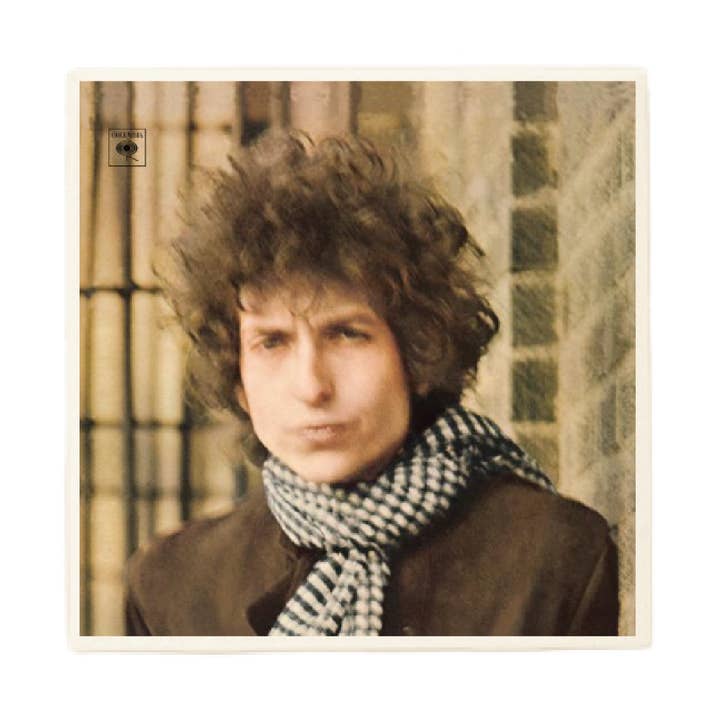 Sottobicchiere dell'album Blonde on Blonde di Bob Dylan per la vendita all'ingrosso da parte di Lucky Mfg. Co.