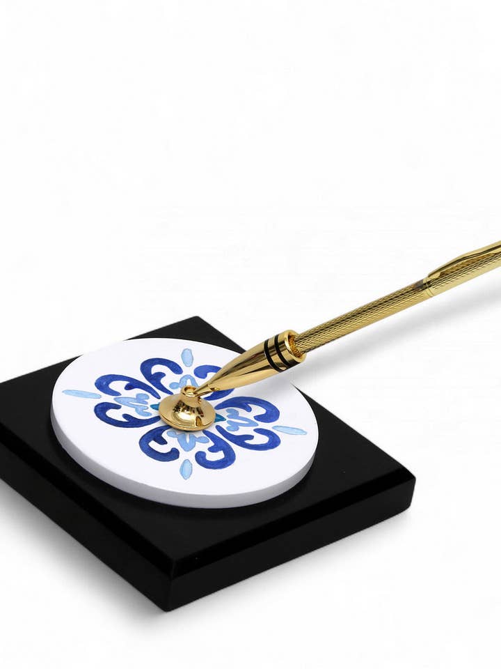 SUBLIMART: Portabolígrafos de madera/cerámica inspirado en el diseño tradicional italiano con bolígrafo (Diseño 04) para venta al por mayor de SublimArt