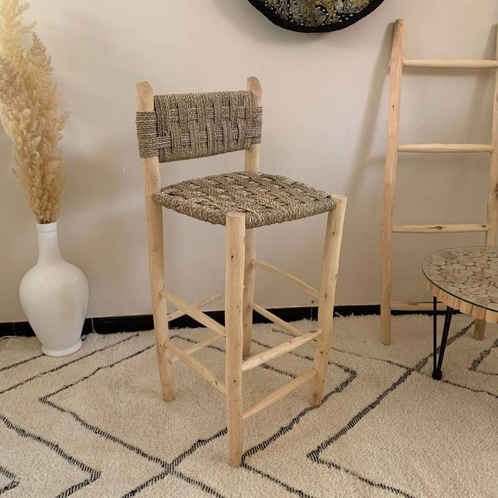 Palmeraies - Wholesale Stool - Bar Stools with Backs - Wooden Chairs