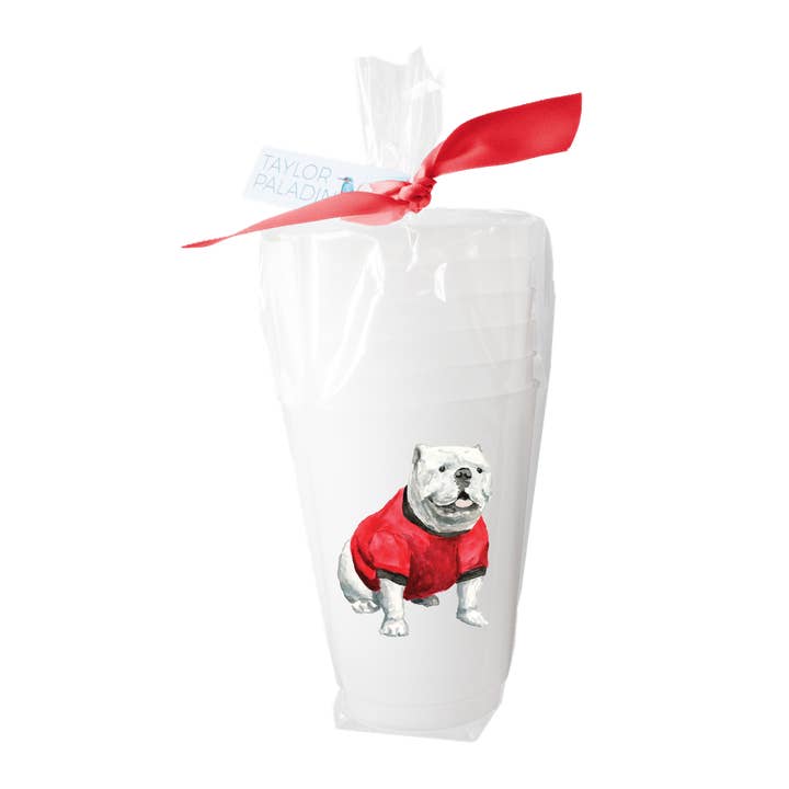 Bulldog Frosted Cups | Set of 6  for wholesale by Taylor Paladino
