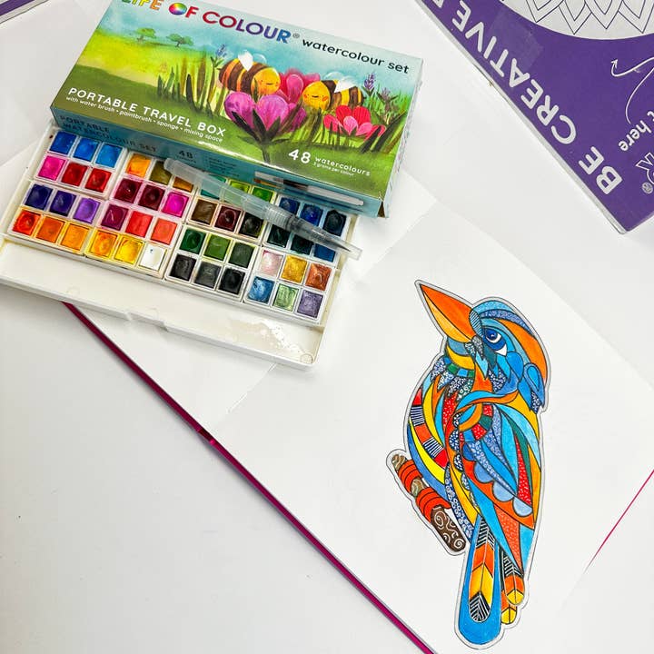 Life of Colour - Wholesale Colouring and activity book – adult - Watercolour Colouring Book - Volume 14