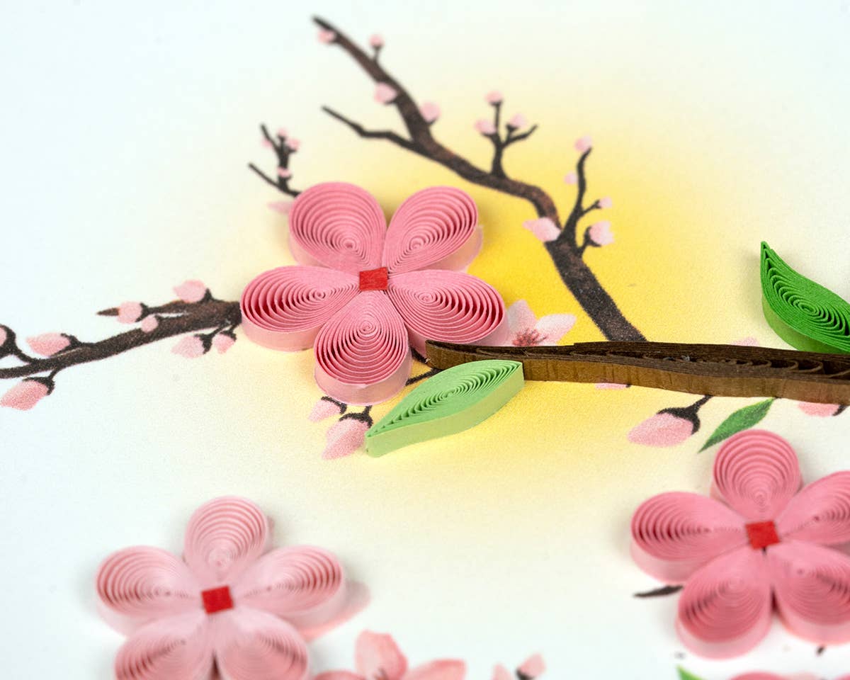 Quilling Card - Wholesale Everyday Greeting Card - Quilled Cherry Blossoms Greeting Card2